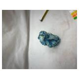 Blue Glazed Religious Figure Statue