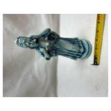 Blue Glazed Religious Figure Statue