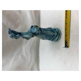Blue Glazed Religious Figure Statue