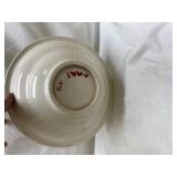 White Porcelain pitcher and bowl with Gold Trim