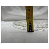 Clear Glass Sunburst Pattern Serving Plate
