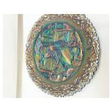 Fenton Glass Winter Scene Plate 1980