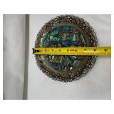 Fenton Glass Winter Scene Plate 1980