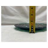 Imperial Glass Green Carnival Two Turtle Doves Plate