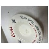 Coors Brewery White Ceramic Ashtray