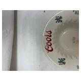 Coors Brewery White Ceramic Ashtray