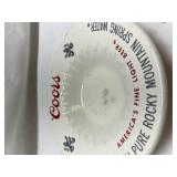 Coors Brewery White Ceramic Ashtray