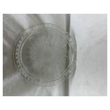 Crystal Cut Glass Serving Plate