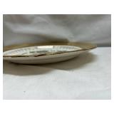 California Village Scene Christmas Plate with Gold Trim