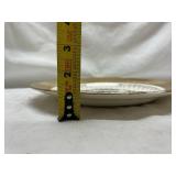 California Village Scene Christmas Plate with Gold Trim