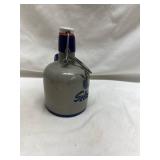 German Stoneware Flip-Top Bottle with Blue Accents