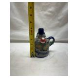 German Stoneware Flip-Top Bottle with Blue Accents