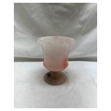 Pink Glass Covered Candy Dish