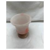 Pink Glass Covered Candy Dish