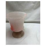 Pink Glass Covered Candy Dish