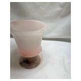 Pink Glass Covered Candy Dish