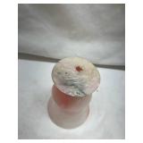 Pink Glass Covered Candy Dish