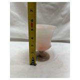 Pink Glass Covered Candy Dish