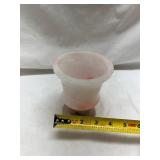 Pink Glass Covered Candy Dish