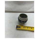 German Stoneware Shot Glass with Floral Band