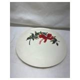 Crooksville Java-Lure Red Hibiscus Dinner Plate