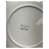 Crooksville Java-Lure Red Hibiscus Dinner Plate