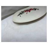 Crooksville Java-Lure Red Hibiscus Dinner Plate