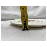 Crooksville Java-Lure Red Hibiscus Dinner Plate