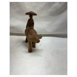 Hand Carved Wooden Asian Water Buffalo Figurine