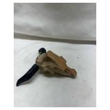 Small Western Cow Skull with Black Horns