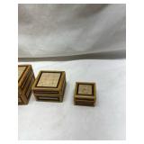 Handcrafted Bamboo Storage Box Set