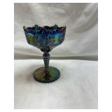 Fenton Iridescent Carnival Glass Compote