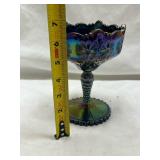 Fenton Iridescent Carnival Glass Compote