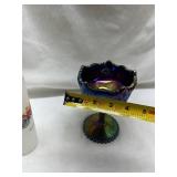 Fenton Iridescent Carnival Glass Compote
