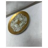 Gold Rimmed Decorative Plate