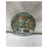 Currier & Ives Winter Scene Decorative Plate