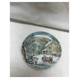 Currier & Ives Winter Scene Decorative Plate