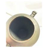 Japanese Style Pewter Vase with Crane Design