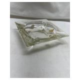 Clear Glass Square Ashtray