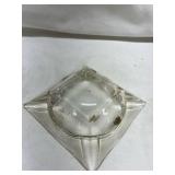 Clear Glass Square Ashtray