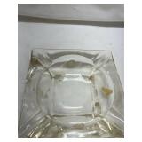 Clear Glass Square Ashtray