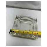 Clear Glass Square Ashtray