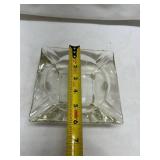 Clear Glass Square Ashtray