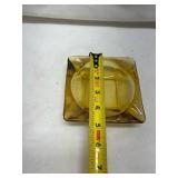 Amber Glass Square Ashtray