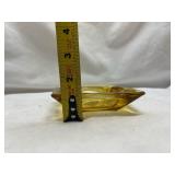 Amber Glass Square Ashtray