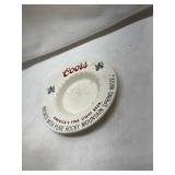 Coors Beer Ceramic Ashtray