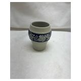 German Stoneware Shot Glass with Grape Design