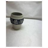 German Stoneware Shot Glass with Grape Design