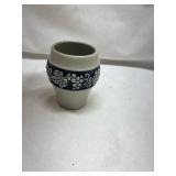 German Stoneware Shot Glass with Grape Design