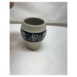 German Stoneware Shot Glass with Grape Design
